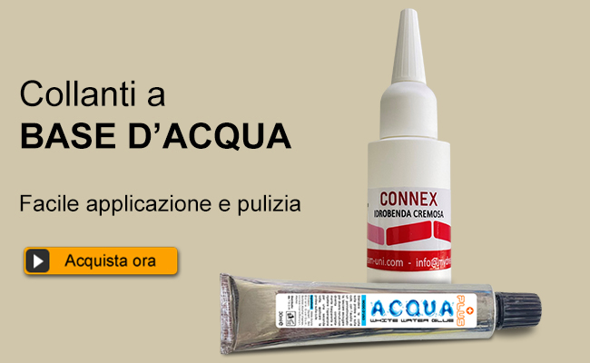 i COLLANTI a BASE d'ACQUA per PATCH CUTANEA